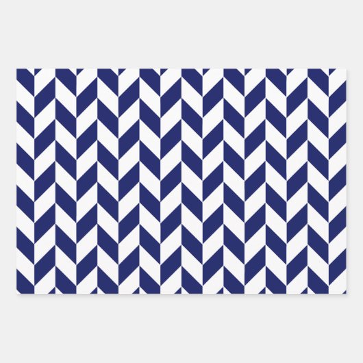 Houndstooth, Herringbone, Dot DIY-kleuren WhBlue Inpakpapier Vel (Voorkant 2)