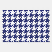 Houndstooth, Herringbone, Dot DIY-kleuren WhBlue Inpakpapier Vel (Voorkant)