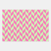 Houndstooth, Herringbone, Stippen DIY Bleekroze Inpakpapier Vel (Voorkant 2)