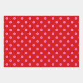 Houndstooth, Herringbone, Stippen DIY Kleuren Rood Inpakpapier Vel (Voorkant 3)