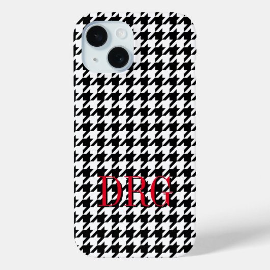 Houndstooth Hoesje-Mate Apple iPhone 15 hoesje (Achterkant)