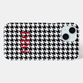 Houndstooth Hoesje-Mate Apple iPhone 15 hoesje (Achterkant (horizontaal))
