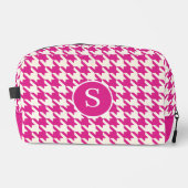 Houndstooth Hot Pink & White Toilettas Toilettasje (Voorkant)