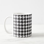 Houndstooth in zwart & [aangepaste kleur] koffiemok (Links)