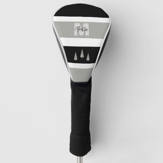 Houndstooth Kerstboom met Monogram Golfheadcover (Voorkant)