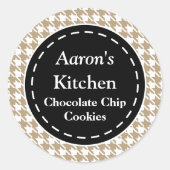 Houndstooth keuken Stickers (Voorkant)