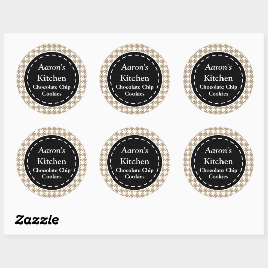 Houndstooth keuken Stickers (Vel)