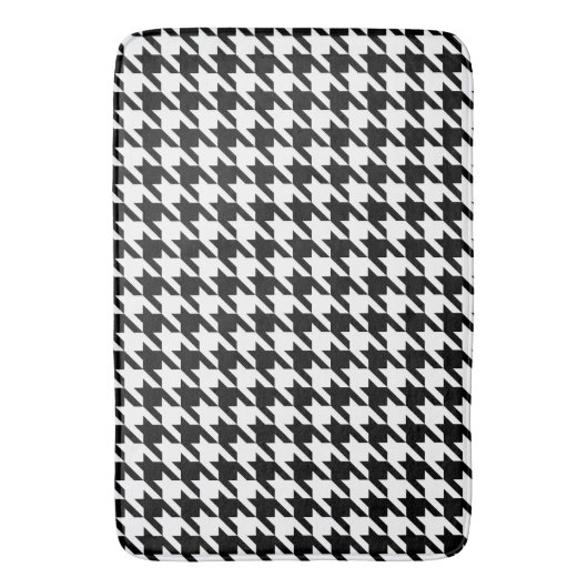 Houndstooth klassiek wevingspatroon badmat (Voorkant Verticaal)