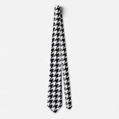 Houndstooth klassiek wevingspatroon stropdas (Voorkant)