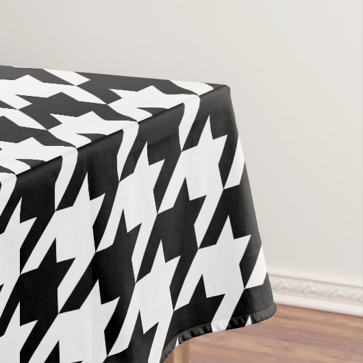Houndstooth klassiek wevingspatroon tafelkleed (Voorbeeld)