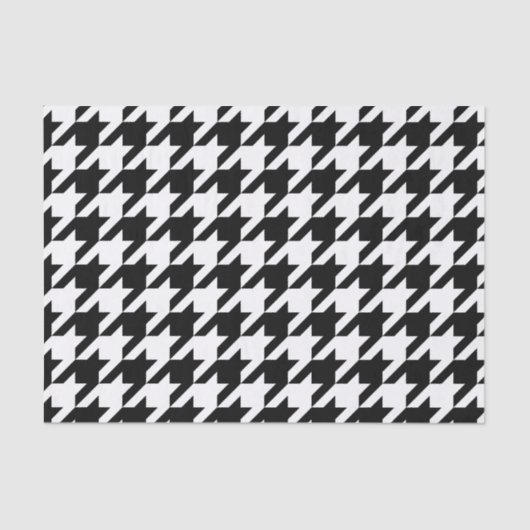 Houndstooth klassiek wevingspatroon tissuepapier (Voorkant)