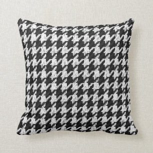 Houndstooth klassiek zwart-wit sleepschip kussen