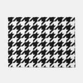 Houndstooth klassiek zwart-wit weefpatroon deurmat (Voorkant)