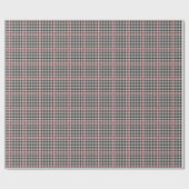 Houndstooth klassieke vakantie zwart rood stijlvol cadeaupapier (Vlak)
