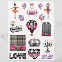 Houndstooth Kunst Scrapbook Papier Uitknipsels