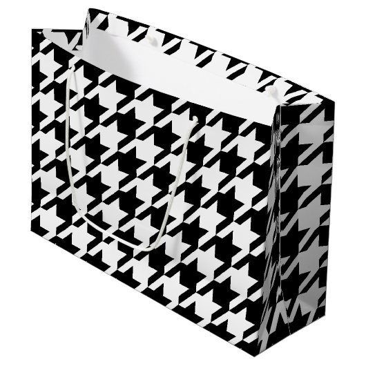 Houndstooth Large Cadeautasje (Voorkant Gekanteld)