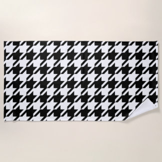 Houndstooth Large Classic Pattern Beach Towel Strandlaken