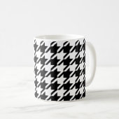 Houndstooth Large Classic Pattern Coffee Mok (Voorkant rechts)