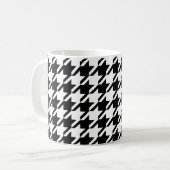 Houndstooth Large Classic Pattern Coffee Mok (Voorkant links)