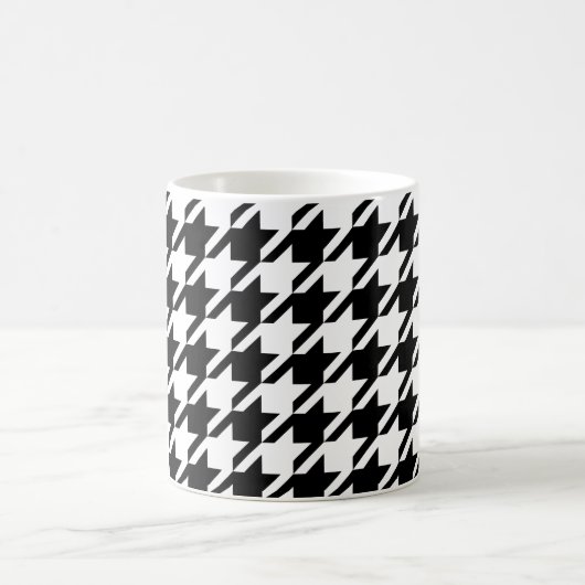 Houndstooth Large Classic Pattern Coffee Mok (Center)