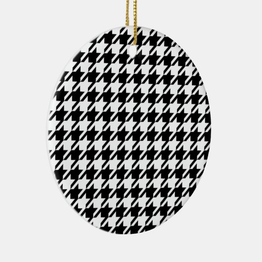 Houndstooth Large Classic Pattern Keramisch Ornament (Rechts)
