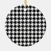 Houndstooth Large Classic Pattern Keramisch Ornament (Voorkant)
