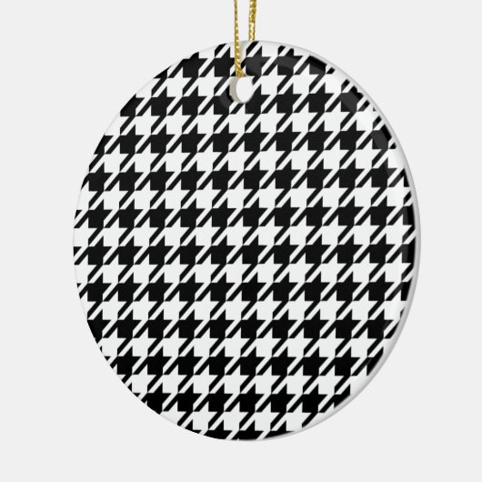 Houndstooth Large Classic Pattern Keramisch Ornament (Links)