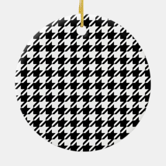 Houndstooth Large Classic Pattern Keramisch Ornament (Achterkant)