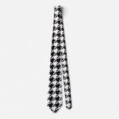 Houndstooth Large Classic Pattern Stropdas (Voorkant)