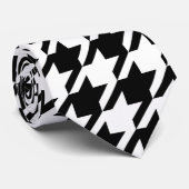 Houndstooth Large Classic Pattern Stropdas (Opgerold)