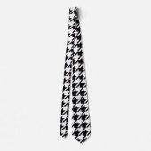 Houndstooth Large Classic Pattern Stropdas (Achterkant)