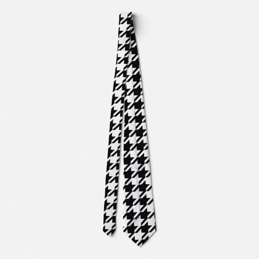 Houndstooth Large Classic Pattern Stropdas (Achterkant)