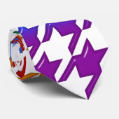 Houndstooth Large Rainbow Bevel Stropdas (Opgerold)