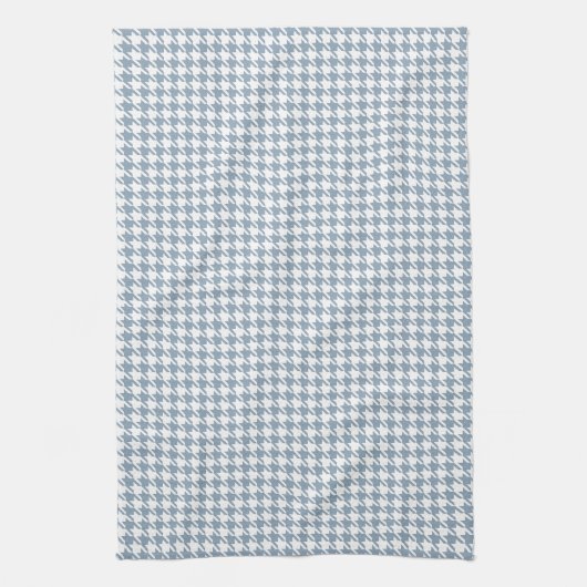 Houndstooth leisteen en wit theedoek (Verticaal)