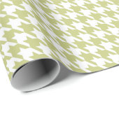 Houndstooth Light Green Wrapping Paper Cadeaupapier (Rol Hoek)