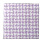 Houndstooth Lila en wit Tegeltje (Voorkant)
