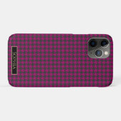 Houndstooth-Magenta Case-Mate iPhone Case (Achterkant (horizontaal))