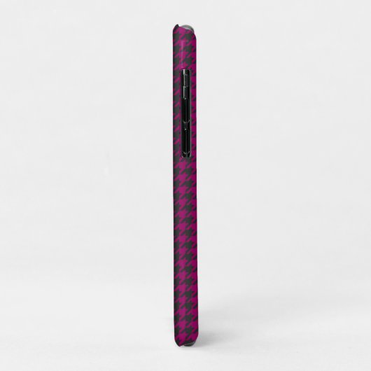 Houndstooth-Magenta Case-Mate iPhone Case (Achterkant/links)