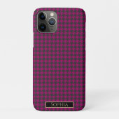 Houndstooth-Magenta Case-Mate iPhone Case (Achterkant)