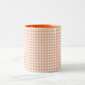Houndstooth Melon en wit Tweekleurige Koffiemok (Center)