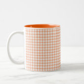 Houndstooth Melon en wit Tweekleurige Koffiemok (Links)