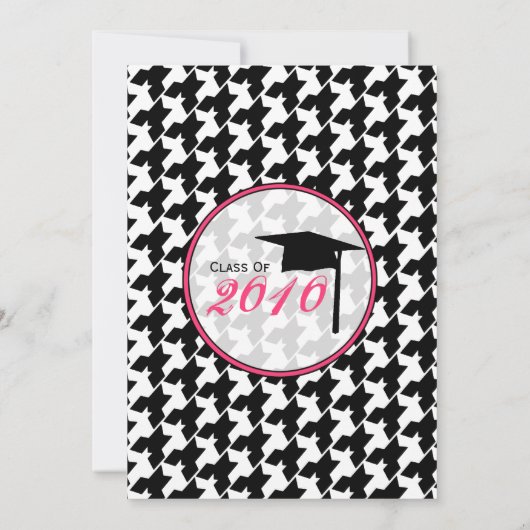 Houndstooth Mode Afstuderen Uitnodiging - 2010 (Achterkant)