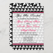 Houndstooth Mode Afstuderen Uitnodiging - 2010 (Voorkant / Achterkant)