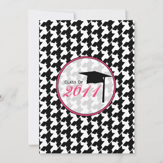 Houndstooth Mode Afstuderen Uitnodiging - 2011 (Achterkant)