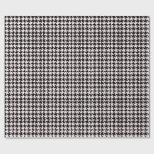 Houndstooth Modern Kerstvakantie Roze Zwart Cadeaupapier (Vlak)