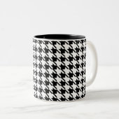 Houndstooth-Mok Tweekleurige Koffiemok (Voorkant rechts)