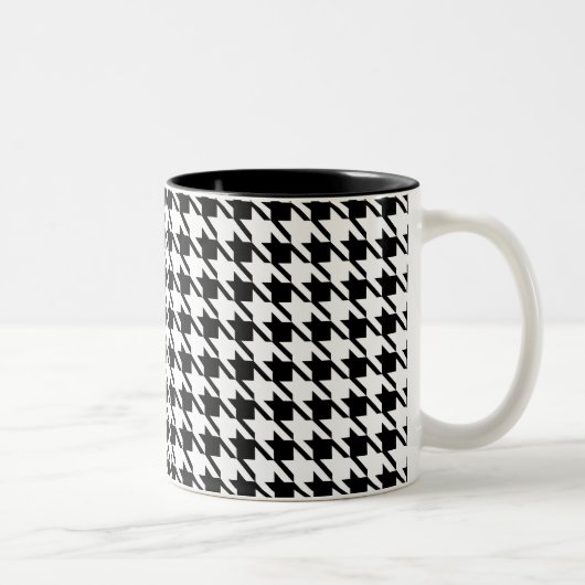 Houndstooth-Mok Tweekleurige Koffiemok (Rechts)