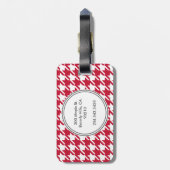 Houndstooth-monogram Bagagelabel (Achterkant verticaal)