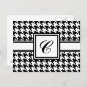 Houndstooth Monogram Briefkaarten (Voorkant / Achterkant)