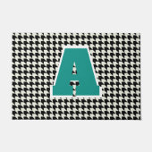 Houndstooth monogram deurmat (Voorkant)
